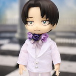 ３つになった薔薇のリボンタイ・パープル（オビツ11サイズ）