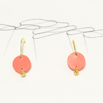 コーラルピンク　フックピアス