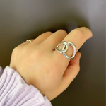 R90 silver 925 leaf ring