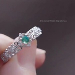 first emerald/ whitey ring /silver 925