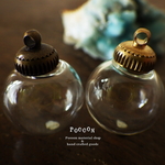 16mm ガラスドーム&レトロキャップ　4個(色選択)