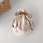 (5/7 New)botanical swag・大人可愛いまんまる巾着