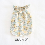[犬服] ] XSサイズ 完成品 チワワ　　　　　　　　　　キャミソールワンピース　背中開き　綿麻花柄
