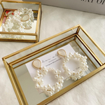 再販❣️ パール　ビーズ　のつぶつぶ華やかピアス/イヤリング　金属アレルギー対応　結婚式　お呼ばれ　フォーマル