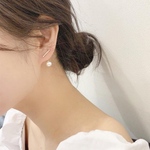 ラインストーン×パールキャッチ【ピアスのみ】　　　　　　　　　　　　　　　　〇小振り◯小ぶり〇軽い〇春○ silver925◯シルバー◯パール○ビジュー〇人気〇ランキング#minne_new◯ピアス