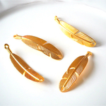 再販！¥350☆【4個セット】高品質♪ゴールドフェザーコネクター