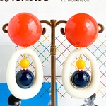 アイボリードロップのビッグピアス