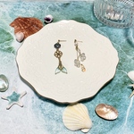人魚の泡花ピアス・イヤリング(ペリドット)