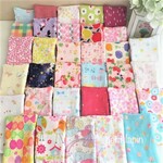 選べる3枚*プリンセスのポケット8重ガーゼハンカチ*リボン*いちご*ネコ*うさぎ*アップル*ちょうちょ*手洗い*コンパクトサイズ*お布団ガーゼ
