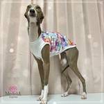 イタグレ用🐕映え確定❗️大人気ボタニカル第二弾💐カラフルボタニカルメープルのタンクトップ🏵