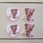 プラパーツ☆いたずらBABYくま(ハート＆くま) 4個入