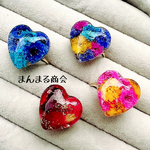 💖new color【かすみ草の気持ち💐】Loveリングドライフラワースチールリング