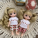 いちごTシャツ、パンツセット ミキマキちゃんサイズ