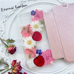 春の新作✨ 紫陽花 千鳥草 押し花スマホケース 手帳型iPhone11 iPhone12\12mini iPhone13\13mini Galaxy S9 Galaxy s10 Galaxy S20 