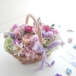 𖦞母の日ギフト𖦞 カーネーションのバスケットアレンジ