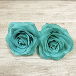 薔薇　ばら　バラ　ターコイズブルー　造花 アーティフィシャルフラワー　ハンドメイド 材料 素材　花材　パーツ