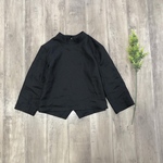 リネン ブラック の かわいく お洒落な ブラウス
