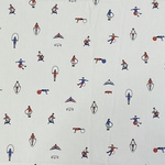 【布 110×50】運動する人 ホワイト