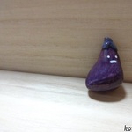 木製 ぼてっとナス ストラップ