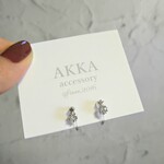 ダブルスターの一粒イヤリング   シルバーカラー シルバー925製樹脂イヤリング樹脂ピアスノンホールピアス金属アレルギー