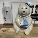 しろくま貯金箱用 夏 水平帽　マリン2点セット