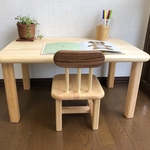 子ども椅子  背板濃色(塗装)  木のぬくもり　