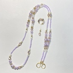 【るぅ様専用】淡パープルのマスクチェーンとイヤカフセット💜