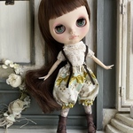 2074 lime yellow の猫柄コーデBlythe ブライス アウトフィット 洋服