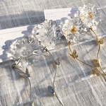 ＼再入荷／silverクリアフラワーピアス揺れる蝶々🦋／樹脂ピアス／イヤリング