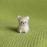 おちびチワワ クリーム パピー 羊毛フェルト