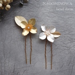 《gold＆silver flower》髪飾り✳︎Uピン ゴールド✳︎結婚式・成人式・卒業式・パーティー・ドレス・着物