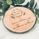 結婚証明書　木製　輪切りスライス