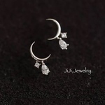 ꫛꫀꪝ   月の雫 スタッド ピアス シルバー カラー silver925