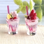 505 ＊桜と苺のドリンク　2個セット＊　ミニチュア　ドリンク