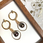 ＊スイング＊あこや真珠・フープイヤリング/ピアス