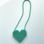 heart beads bag / ハートビーズバッグ / ビーズバッグ / ショルダーバッグ / ポシェット / キッズバッグ / ハートバッグ