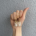 ミニフラワーパールゴールドピアス