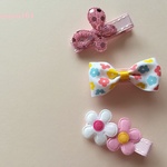 春のヘアクリップ３点セット