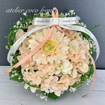 SALE❣️【ギフトフラワー】⭐︎優しいシャンパンオレンジのコサージュのようなBoxアレンジ⭐︎光触媒コーティング