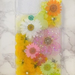 iPhoneケース､iPhoneカバー､押し花ケース､スマホケース､押しフルーツ､押し花､押し花カバー､スマホカバー､押しフルーツケース､押しフルーツカバー､Android 花 花柄リング付き、お花