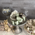 モアリボン バナナクリップ   濃淡グリーン