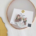 『華やかなCAT 』　ピンバッジ（手刺繍）