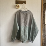 リネン切り替えのリブプルオーバー