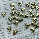 【6個】ハートチャームゴールド A-81