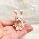 ミニチュア モールアート チビうさぎ ちゃん テディベア モールベア Tamubear