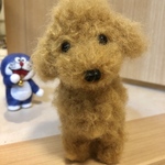 羊毛フェルト　犬　トイプー　人形　置物　ミニサイズ　ぬいぐるみ　子犬
