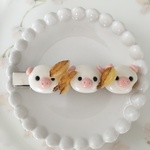 かじりかけ…♪豚まんと餃子のヘアクリップ♡8cm