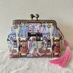 ☆再販☆ テディベアとソーイングルームがま口ポーチ