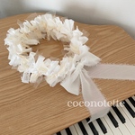 【再販】リボンクラウン white 花かんむり 花冠 ハーフバースデー 誕生日 セレモニーフォト