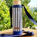☆水筒ホルダー☆サーモス750ml☆×フェイクレザーネイビー☆